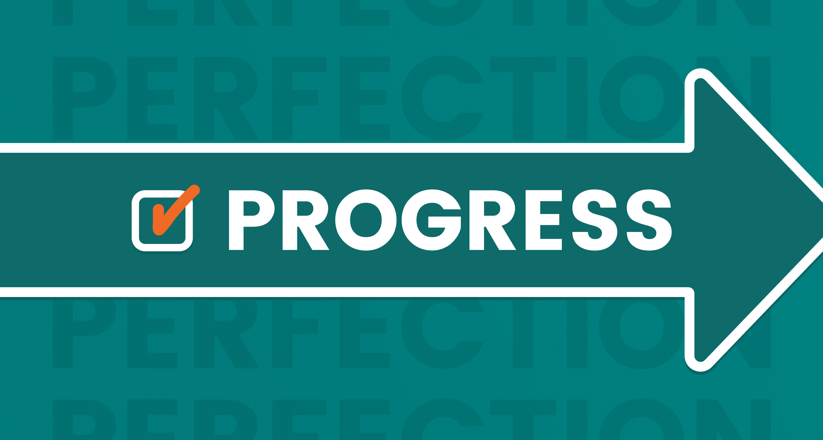 right arrow with checkbox and text “Progress”