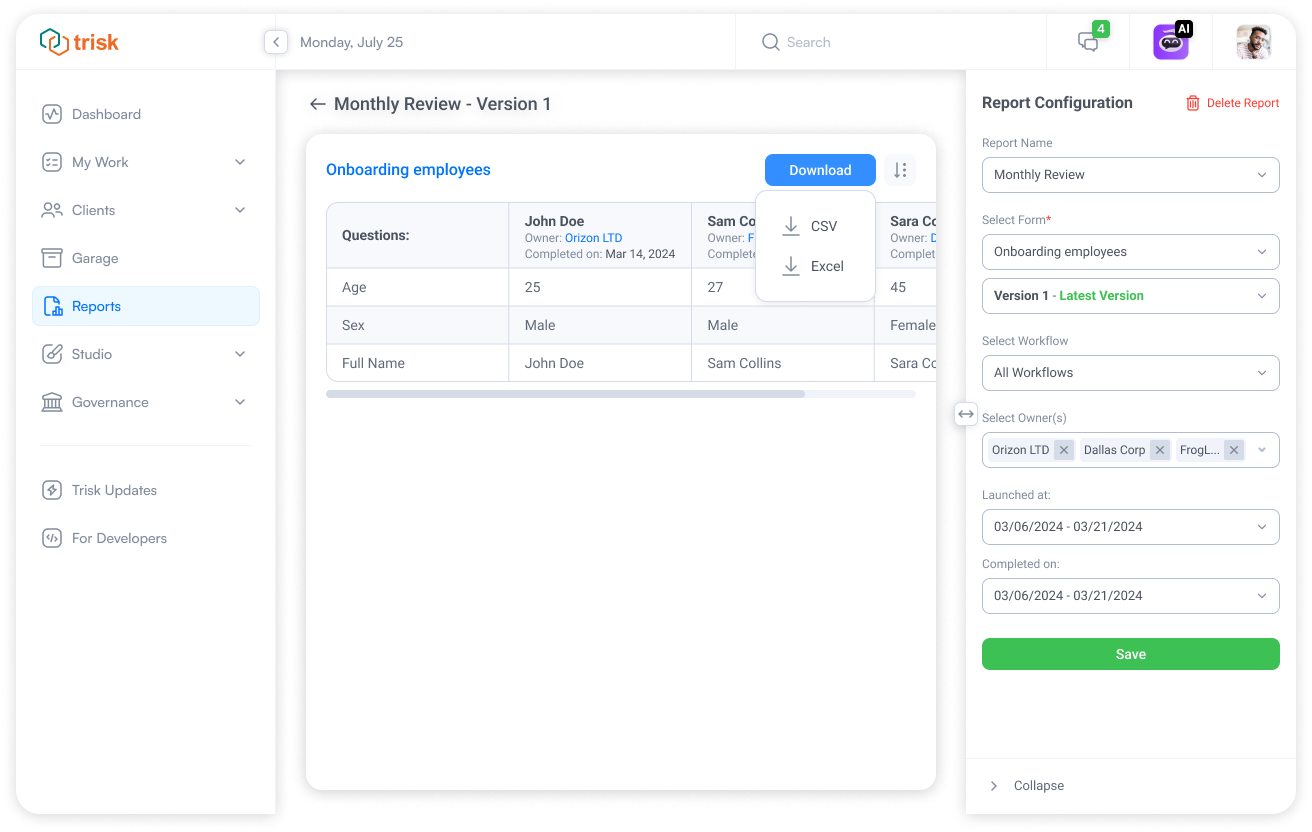 Trisk Updates Mid April 2024: New Reports for Forms, Main Menu Makeover ...
