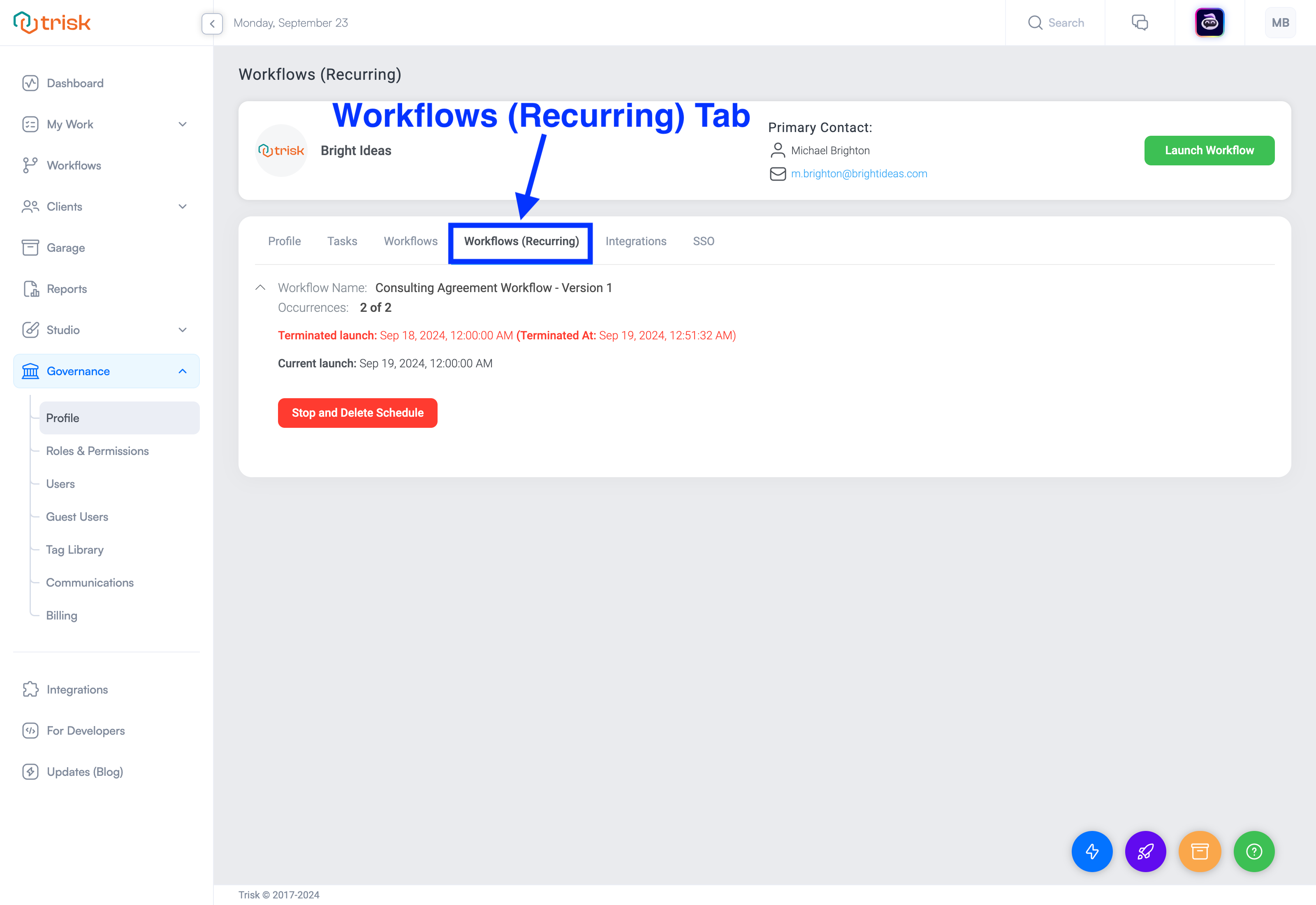 Workflows (Recurring)