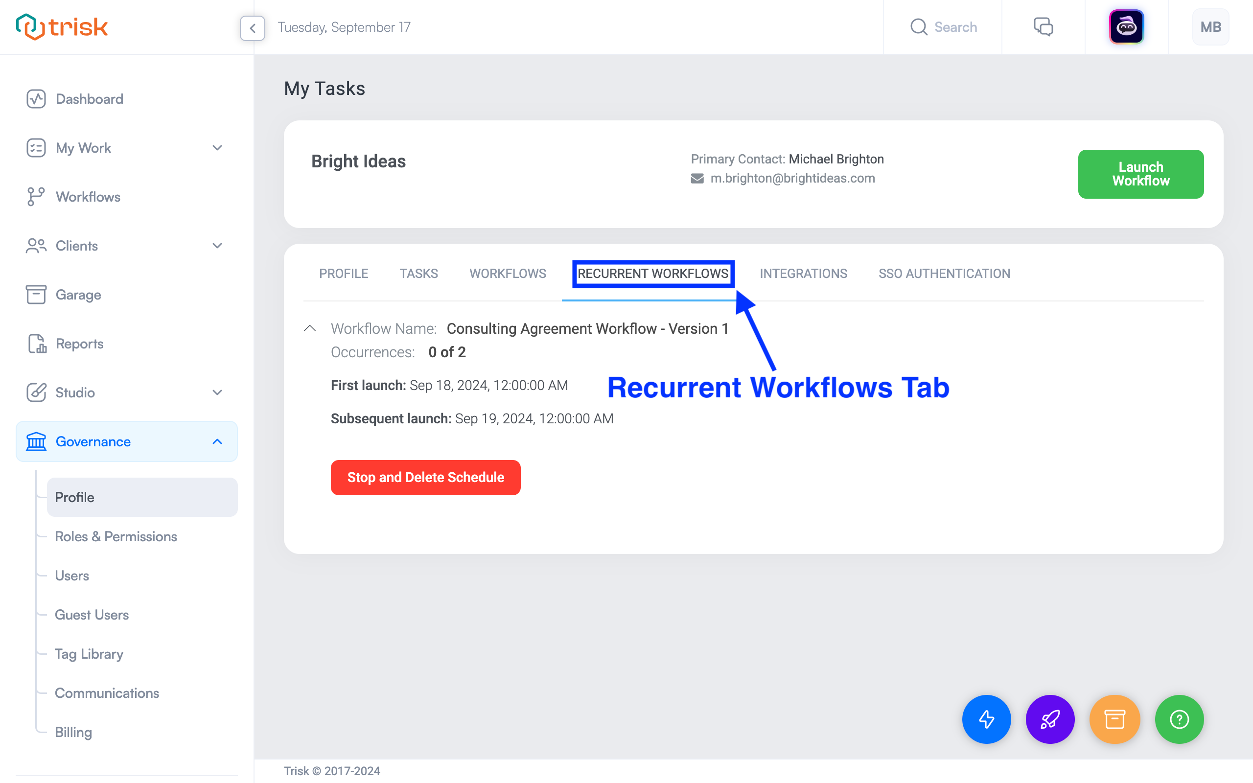 Recurrent Workflows