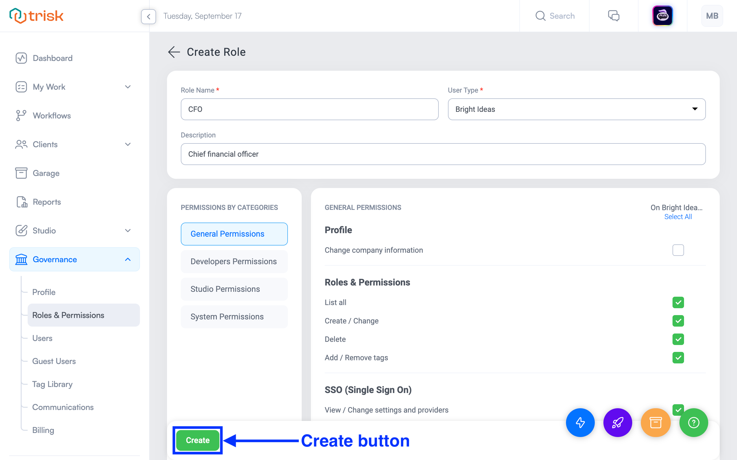 Determining permissions