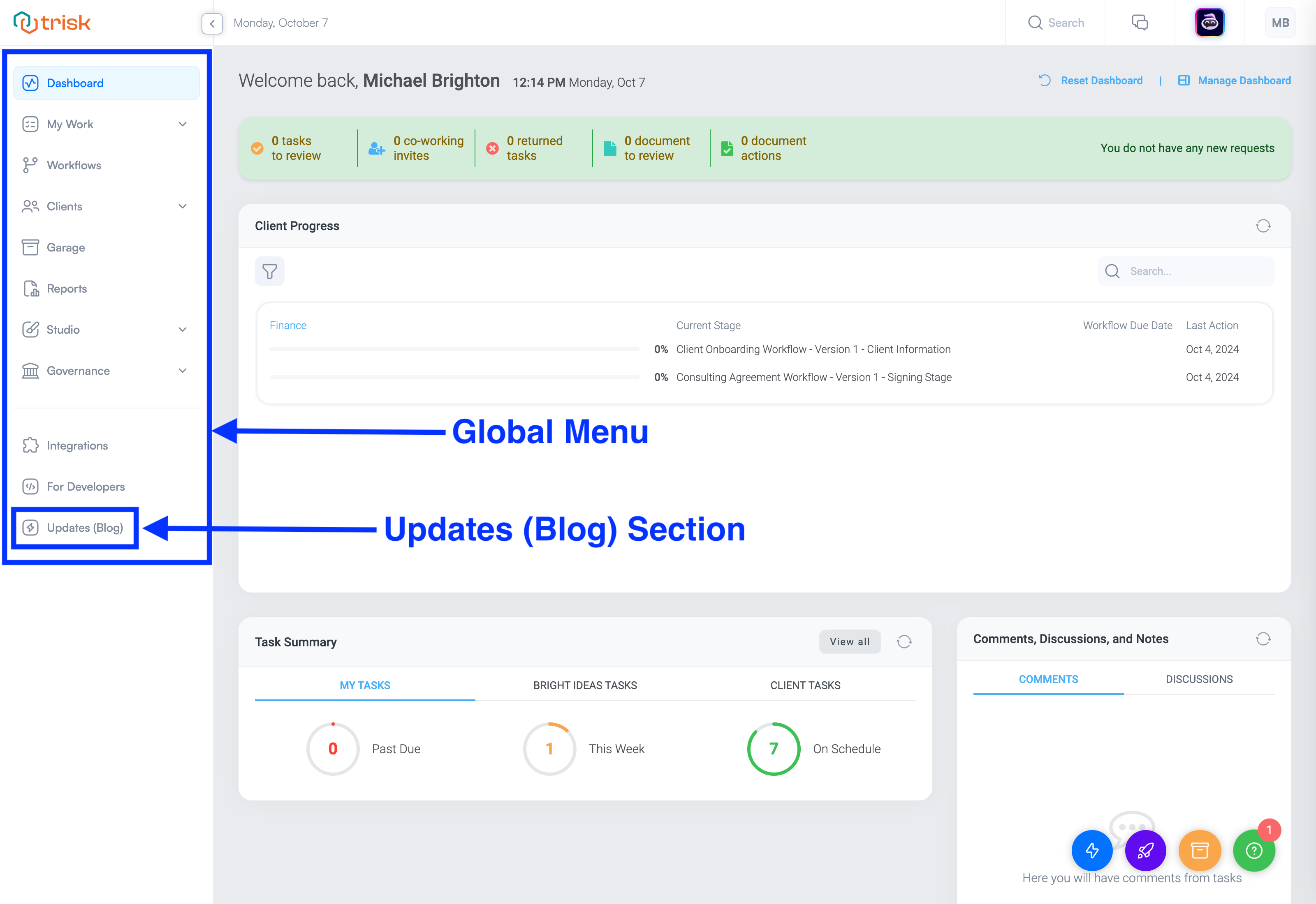 Trisk Updates